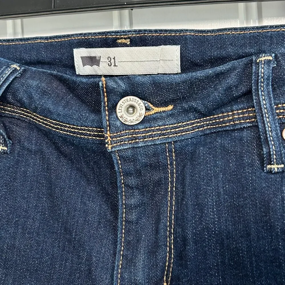 Levi's 395 Denim Shorts 31 Dark Wash Stretch 5